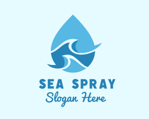 Sea Water Droplet logo design