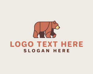 Forest - Brown Big Bear logo design