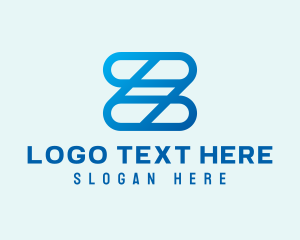 Blue - Blue Links Letter Z logo design