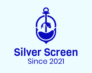 Sailor - Blue Sea Anchor Fish logo design