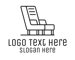 Furniture Store - Monoline Lounge Chair logo design