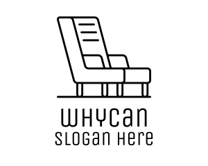 Black - Monoline Lounge Chair logo design