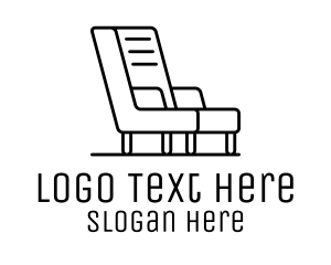 Relaxation - Monoline Lounge Chair logo design