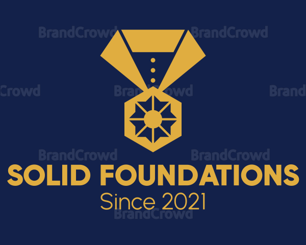 Golden Olympic Medal Logo