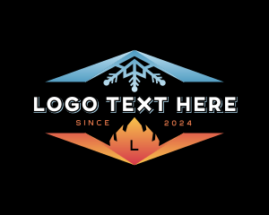 Heat - HVAC Fire Ice logo design