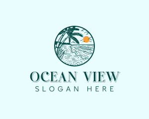 Ocean Seaside Beach logo design