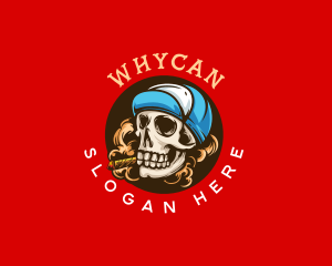 Skull Cigar Smoke Logo