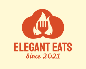 Orange Cloud Cooking logo design