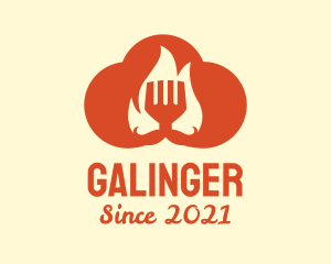 Dining - Orange Cloud Cooking logo design