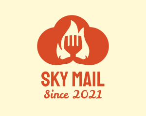 Orange Cloud Cooking logo design