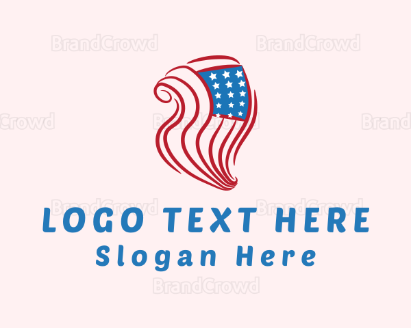 Freedom American Flag Logo