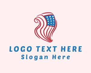 National - Freedom American Flag logo design