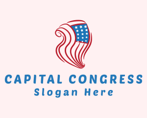 Congress - Freedom American Flag logo design