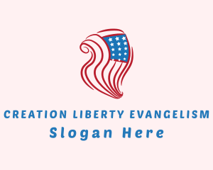 American Patriot Flag logo design