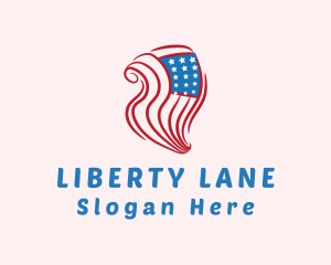 Freedom - Freedom American Flag logo design