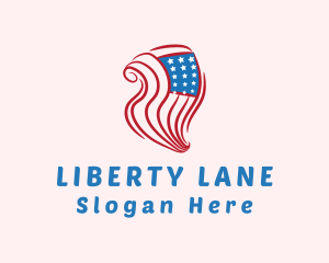 Freedom American Flag logo design