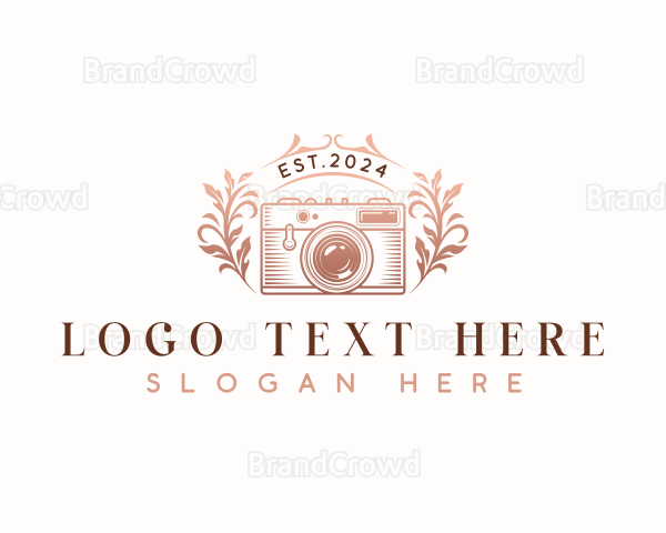 Camera Floral Photography Logo