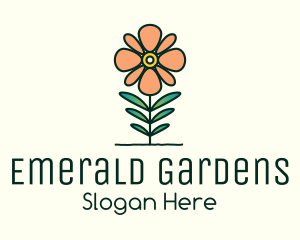 Daisy Plant Flower logo design