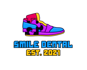 Shoe - Multicolor Puzzle Shoe logo design