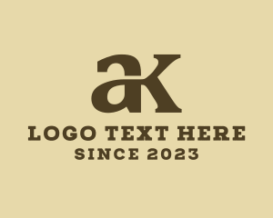 Letter Ao - Masculine Serif Business logo design