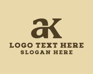 Masculine Serif Business Logo