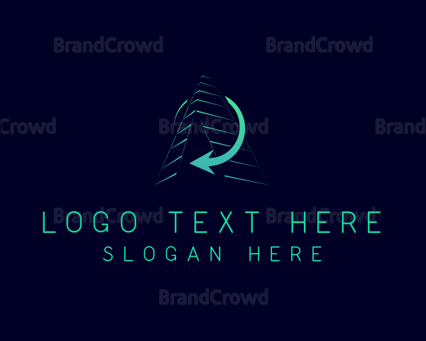 Corporate Triangle Arrow Letter A Logo