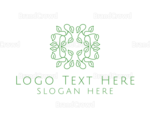 Natural Organic Leaves Logo