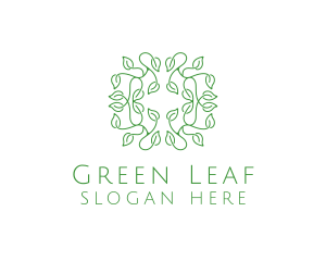 Natural Organic Leaves logo design