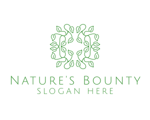 Natural Organic Leaves logo design