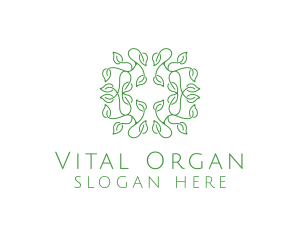 Natural Organic Leaves logo design