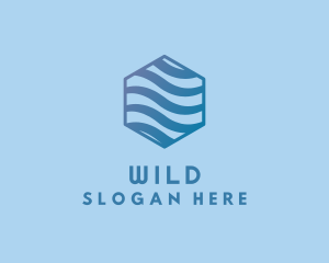 Splash - Water Wave Hexagon logo design