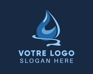 Cleaning Water Droplet  Logo