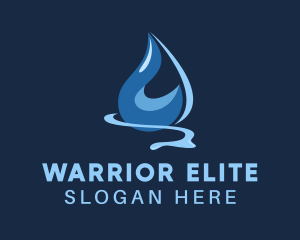 Cleaning Water Droplet  Logo