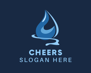 Cleaning Water Droplet  Logo