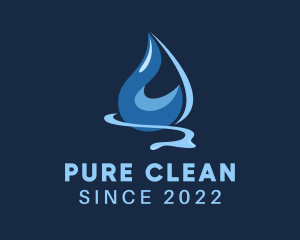 Cleaning Water Droplet  logo design