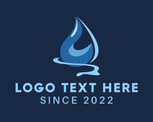 H2o - Cleaning Water Droplet logo design