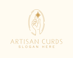 Astrological Cosmic Hand logo design