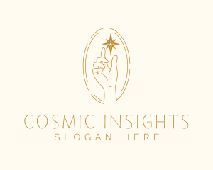 Astrological Cosmic Hand logo design