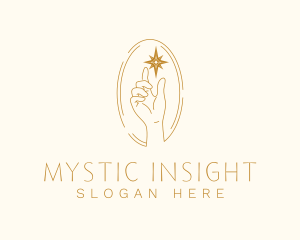 Astrological Cosmic Hand logo design