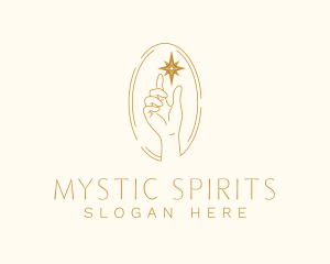 Astrological Cosmic Hand logo design