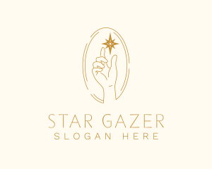 Astrological Cosmic Hand logo design