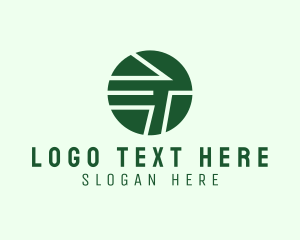 Logistics - Modern House Circle logo design