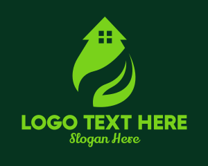 Green House - Real Estate Plant House logo design