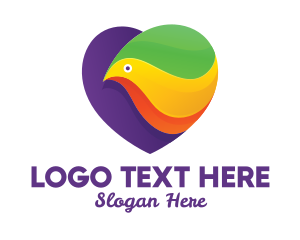 Valentine - Spa Colorful Bird logo design