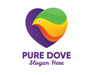 Spa Colorful Bird logo design