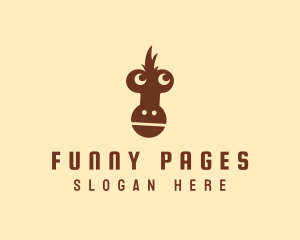 Funny Monkey Head logo design