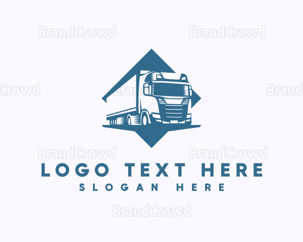 Big Transport Cargo Truck Logo