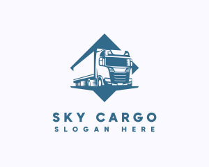 Big Transport Cargo Truck logo design