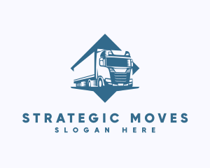 Big Transport Cargo Truck logo design