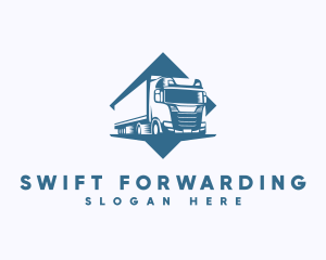 Big Transport Cargo Truck logo design